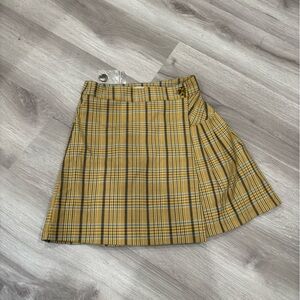Urban Outfitters Mustard Yellow Plaid Skirt